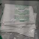 Joydeco White Curtains Backdrop for Wedding Parties, Photo Backdrop Curtains for Wedding Decorations Birthday, Wrinkle Free Polyester 5ft x 10ft Fabric Drape 2 Panels with Rod Pockets