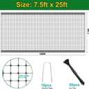 KLEWEE Bird Netting, 7.5 x 25 FT Heavy Plastic Duty Garden Netting to Protect Fruit Trees, Plants and Vegetables Against Birds, Deer, Squirrels and Other Animals