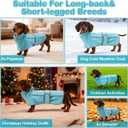 Warm Fleece Dachshund Coats, Dachshund Sweater, Miniature Dachshund Sausage Dog Clothes Jacket, Wiener Corgi Pullover with Adjustable Bands (Light Blue, M)