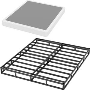 Box Spring for Queen Size Bed 7 Inch High Profile Box Spring Metal with Fabric Cover Strong Mattress Foundation,Anti-Noise & Easy Install (7 Inch-Queen)