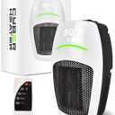 Cyber Heater Portable Heater Space Heaters for Indoor Use Sleek & Compact with Remote | 500W Electric Ceramic for Small Bedroom, Office, Garage | Quiet, Energy Efficient, Timer, Thermostat Bliss Heat