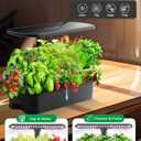 Hydroponics Growing System Kits,Smart Indoor Herb Garden with 24W LED Grow Light Planting Height Adjustablewith,12 Pods Plant Germination Kit,with Quiet Pump, Ideal Gift for All Ages