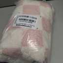 HOMRITAR Baby Blanket for Girls 3D Checkered Fleece Fluffy Fuzzy Checkerboard Grid Warmer Shaggy Soft Cozy Fuzzy Bed Blanket for Toddler, Newborn or Infant Pink 30 x 40 Inch