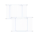 Cumbor 29.7-46" Baby Gate for Stairs, Mom's Choice Awards Winner-Dog Gates for Doorways, Auto Close Safety Pet Gate for Dogs Indoor, Easy Install Pressure Mounted Child Gate with Walk Thru Door, White , 29.7 x 46 in