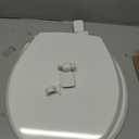 Bemis Ashland Modern Wood Toilet Seat with Decorative Edge, Slow Close, Secure Hinges, Made in USA, Round, White