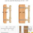 10 Pack 3 Inch (76mm) Center to Center Brushed Gold Cabinet Pulls, Kitchen Handles for Cupboards & Drawers