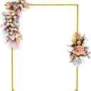 Balloon Arch Stand for Wedding Ceremony 5FT Metal Gold Garden Arch Arbor for Ceremony Birthday Party Celebration Baby Shower Candy Tables Anniversary Portable Photo Backdrop Stand