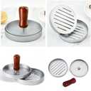 Smashed Burger Press 100 Patty Paper Set, Stainless Steel Burger Smasher Tool, Round Non-Stick Meet Beef Veggie Hamburger Mold, Press Patty Maker, Smasher Cooking Gadgets for Kitchen BBQ Grilling