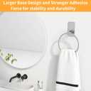 Adhesive Towel Ring, Bathroom Hand Towel Holder SUS304 Heavy Duty Stick On Towel Holder for Kitchen, Brushed Nickel