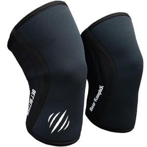 Bear KompleX Knee Sleeves for Men & Women - 5mm/7mm Compression & Heat Retention Neoprene Compression Knee Brace for Weightlifting, Squats & Powerlifting (5mm - Medium 11.5"-13.5", Black)