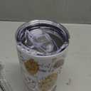 Christian Gifts for Women, Christian Bible Verse Affirmations Tumbler 20 oz, Stainless Steel Vacuum Insulated Coffee Mug with Lid and Straw Double Wall Travel Cup for Hot and Cold Drinks (Orange)