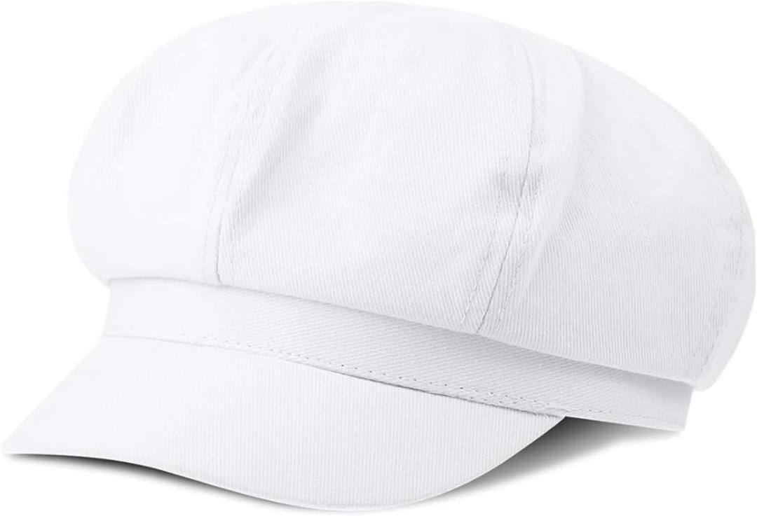 Women Newsboy Cap Visor Beret Hats Soft 8 Panels Vintage Cabbie Hat Octagonal Cap for Women Solid Color Summer Hats
