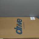 Drive Medical Overbed Table with Wheels - Secure Height Adjustment for Comfort - Non Tilt Surface - Smooth Rolling Design - Home & Hospital Use - Woodgrain Laminate Top - Silver Vein