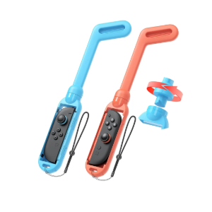 MENEEA Golf Club Grip for Nintendo Switch 2/Switch 1 Joy-Con| for Mario Golf Nintendo Switch Game Accessories & Mario Golf Super Rush| Rotatable Clubhead,Detachable Storage
for