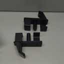 AINAFIX J Hooks for 2" x 2" Power Rack, Rubber Pad J-Hook for Power Cage, Bottom Reinforced Steel J Cups for Squat Rack, Heavy Duty Barbell Holder, Black