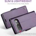 QLTYPRI Wallet Case for Google Pixel 9/9 Pro/10/10 Pro, Premium PU Leather Magnetic Flip Folio Case with RFID Blocking Credit Card Slots Kickstand Shockproof Protective Phone Cover - Purple