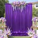 10ftx10ft Shimmer Purple Sequin Backdrop Curtain for Parties-2 Panels 5x10ft Thick Wrinkle Free Glitter Backdrop Drapes Photo Back Drop Curtains for Girl Birthday Wedding Photography Background
