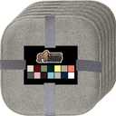 GORILLA GRIP Slip Resistant Chair Cushions, No Ties Required, Set of 6 Memory Foam Pads for Dining Room, Kitchen Table, Office, Rocking Chairs, Plush Seat Cover Cushion Pad, Home Decor, 16x16, Lt Gray