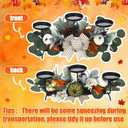 Thanksgiving Centerpieces for Table with 3 Candle Holders Thanksgiving Table Decorations Fall Harvest Decor with Pumpkins for Home Fireplace Mantel