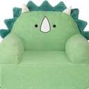 MOMCAYWEX Comfy Toddler Chair, Snuggly Kids Armchair, Green Dinosaur