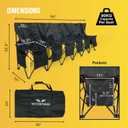 VictoryGear Portable Soccer Bench 6 Seat Folding Team Chair with 8 Pockets & Carrying Bag Lightweight Sideline Seating for Soccer, Baseball, Camping, Outdoor Events, Large