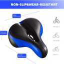 Bike Seat, Most Comfortable Bicycle Seat Dual Shock Absorbing Memory Foam Waterproof Bicycle Saddle Bike Seat Replacement with Refective Tape