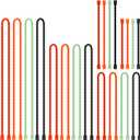 Gesipor 20 PCS Silicone Cable Ties - Reusable Rubber Twist Ties Bendable Cable Ties for Bundling and Holding, All Purpose Cord Tie for Indoor and Outdoor (4"+6"+12"+18"+24")