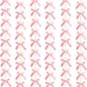 Peach Pink Ribbon Bow Hanging Garland for Baby Shower Pink Bow Party Decorations Girls Bow Birthday Decoration Tying The Knot Bridal Shower Party Room Dcor 6pcs