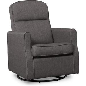 Delta Children Blair Slim Nursery Glider Swivel Rocker Chair, Charcoal