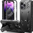 FNTCASE for iPhone 14 Pro Max Case: Military Grade Rugged Cell Phone Cover with Kickstand | Shockproof TPU Protection Bumper Matte Textured Design for iPhone 14 Pro Max Cases 6.7 inch