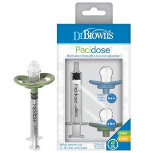 Dr. Brown's Pacidose Liquid Medicine Dispenser for Babies and Toddlers, Oral Syringe and Two Bulb Sizes, 0-6 m and 6-18 m, BPA-Free (2 Count (Pack of 1))