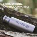 Vargo Titanium Water Bottle with Ti Lid | 100% Titanium Construction | 650 ml Capacity | Weighs 3.9 ounces