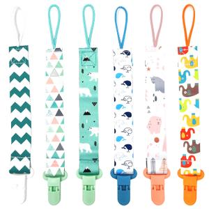 OnlyBP® Set 6 Baby Pacifier Holder Clip - Pacifier Clip for Boys and Girls Fits for Most Pacifiers - Protects Your Baby - Binkie Styles & Baby Teethers & Toys and Gift
