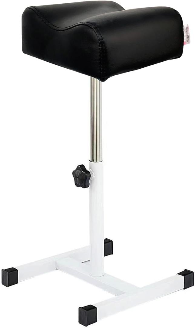 Pedicure Stand Stool Footrest Stand Adjustable Height Technician SPA Beauty Stand Stool with Non-Slip SPA Salon Home Equipment Black