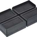 uxcell Furniture Risers 1.5 Inch, 4Pcs Rectangle Bed Risers Adjustable Couch Riser for Extender for Bed Desk Sofa Table Lift Support Up to 1300Lbs, Black