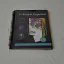 KTRIO 24 Pocket Poly Project Organizer, Spiral Binder Organizer Multi Pocket Folder with Dividers, Back Cover Utility Pouch, Letter Size School Supplies