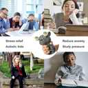 2 x Squeeze ToysStress Relief Relieve Hand Fidget Toys for Kids and Adults, Sensory Therapy Toys for ADHD Autism Stress Anxiety (Gray-Cat)