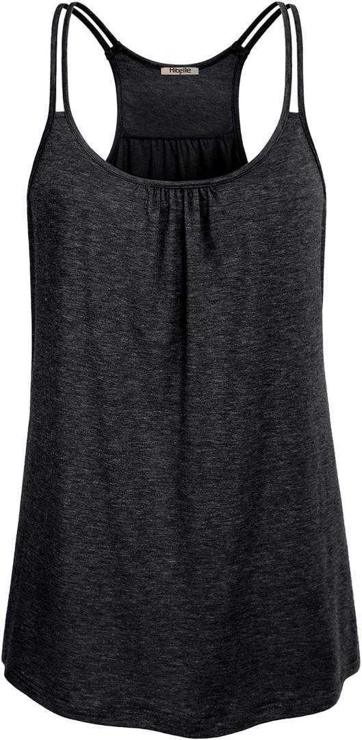 Hibelle Womens Scoop Neck Cute Racerback Yoga Workout Tank Top