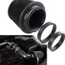 Universal Air Intake FilterClamp-On Filter Three Different Size 76MM/3" 89MM/ 3.5"102MM/4" High Flow Round Tapered Air Intake Cone Filter Compatible with Car Truck and Motorcycle