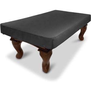 GoSports Premium Leatherette Pool Table Covers - Waterproof & Tearproof - Heavy Duty Indoor & Outdoor Billiard Table Covers (Black), Style: 6 ft (80" L x 48" W x 8" H)