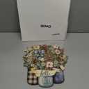 Boao Welcome Winter Door Decoration Hello Winter Wooden Sign Wall Snowflake Hanger Plaque for Christmas Outdoor Indoor Farmhouse Porch Decor