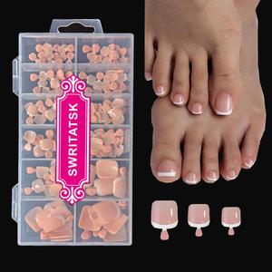 Toe Nail Tips,French Press On Toenails For Women,120Pcs Press On Nails,Square Toe Nail Press Ons Toe Nails,12 Size French Nude Wearable Full Cover Fake Toenails,False Nails Gel Toe Nails