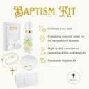 5 Pcs White Baptism Candle Set for Girls and Boys - Velas para bautizo - Vela de bautizo - Catholic Baptism Candle - baptismal kit with Shell and Bible