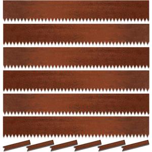 6 Pack Steel Lawn Edging, Pre-Rusted Cor-Ten Steel Landscape Edging, 40 inch Strips, 8 inch Depth, 20FT Total Metal Divider for Lawn, Garden, Flowerbed(8'' x 40''(Pre-Rusted))