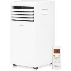 Midea 6,000 BTU ASHRAE (5,000 BTU SACC) Portable Air Conditioner, Cools up to 150 Sq. Ft., with Dehumidifier & Fan mode, Easy- to-use Remote Control & Window Installation Kit Included (White)