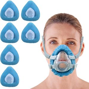 NATAKU 6-Pack Small CPAP Mask Liners Compatible with F20 Full Face Masks Cushion, Comfortable & Reusable Cushioned Mask Cushion Covers, Absorb Facial Oils and Moisture Bring You A Dry Sleep All Night