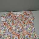 onlypuff Womens T Shirts Short Sleeve Pleated Floral Tunic Tops Dressy Casual Crew Neck Summer Boho Tops Blouses, Size 3XL