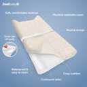 Jool Baby Serenity Soft Changing Pad + Washable Cover, Non-Slip - Fits Standard Changing Tables & Dressers (Wave Pattern, Oatmilk)