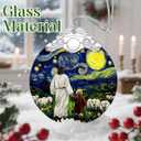 Jesus & Child Starry Night Stained Glass Ornament  Religious Christmas Ornament, Christian Christmas Decoration, Religious Gifts for Her or Him, Gifts for Christians, Friends or Loved Ones