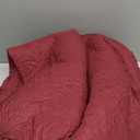 Chezmoi Collection Luca 3-Piece Oversized Bedspread Set, King Size, Burgundy - Summer Quilt Lightweight Microfiber Bedspread 118 x 106 - Floral Medallion Pattern Coverlet for All Season